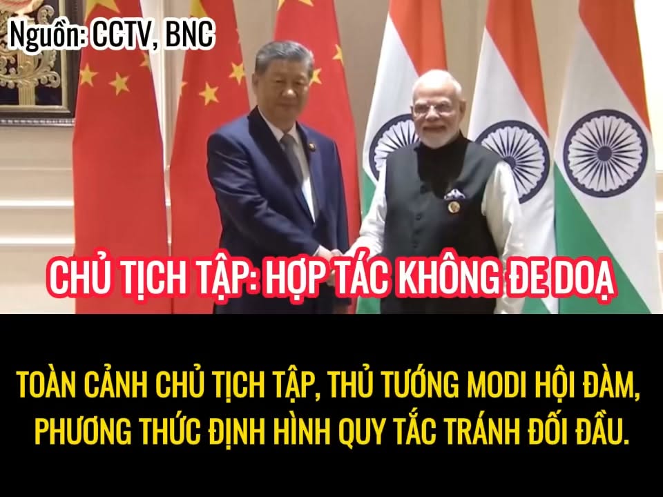 Cuộc gặp gỡ và hội đàm song phương giữa Chủ tịch Trung Quốc Tập Cận Bình và Thủ tướng Ấn Độ Narendra Modi bên lề Hội nghị thượn…